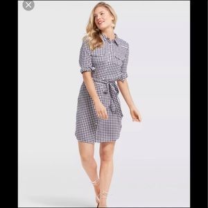 Light and summery gingham tie-front shirt dress from Draper James